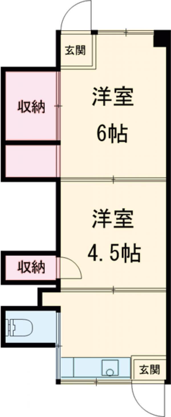 京葉コーポ(ワンルーム/3階)の間取り写真