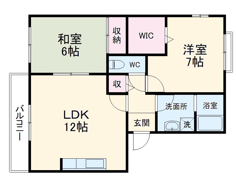 セジュール安井(2LDK/3階)の間取り写真