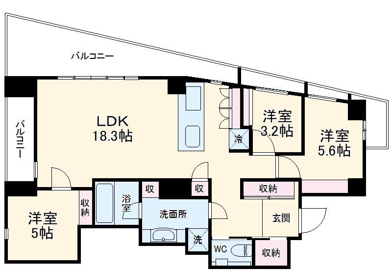 MOTHER2(2SLDK/6階)の間取り写真