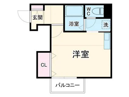 MSSビル(ワンルーム/2階)の間取り写真