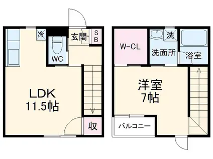 アンセスター貴船(1LDK)の間取り写真