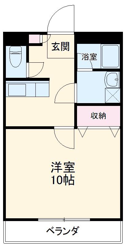 ソレイユ(1K/2階)の間取り写真