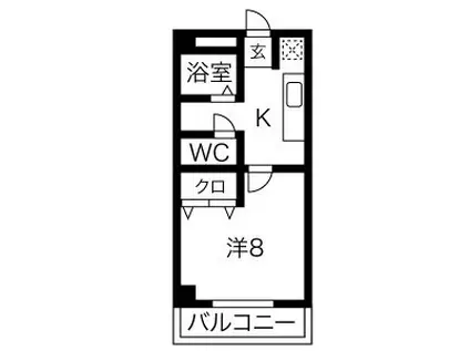 エクセル二村台(1K/4階)の間取り写真