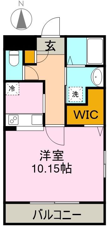 エステートワン(1K/1階)の間取り写真