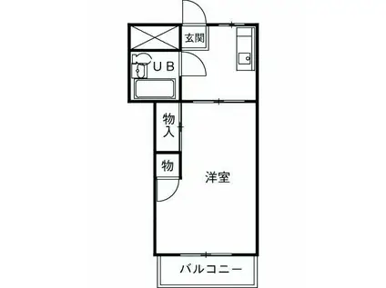 富佳ハイツ(2K/2階)の間取り写真