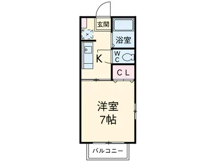 あまらんす(1K/1階)の間取り写真