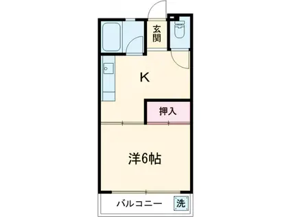 ハイツライオン(1K/3階)の間取り写真