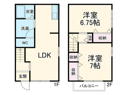 セピアコート(2LDK)の間取り写真