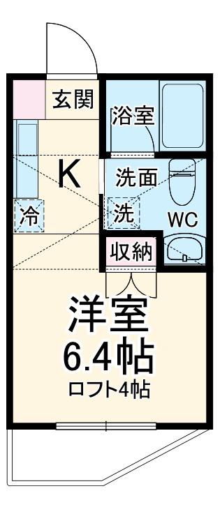 コンフォーティア(1K/1階)の間取り写真