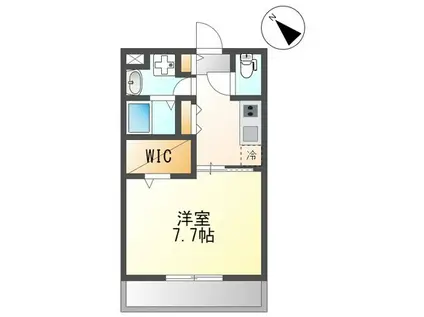 URBAN CROSS WHITE WATER 春日(1K/5階)の間取り写真