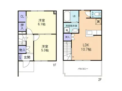 Breeze field(2LDK)の間取り写真