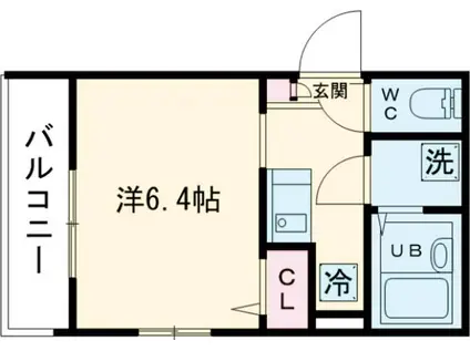 MELDIA梅島Ⅴ(1K/2階)の間取り写真