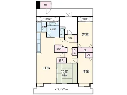 T-ONEMIYAHARA イースト A(3LDK/4階)の間取り写真