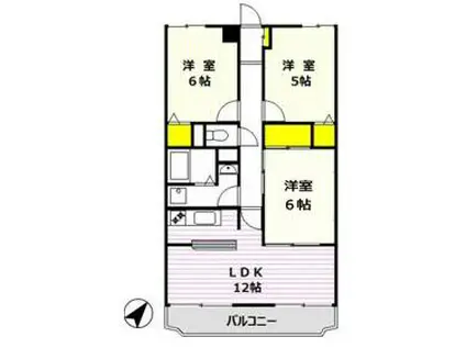 プレエステート長田(3LDK/2階)の間取り写真