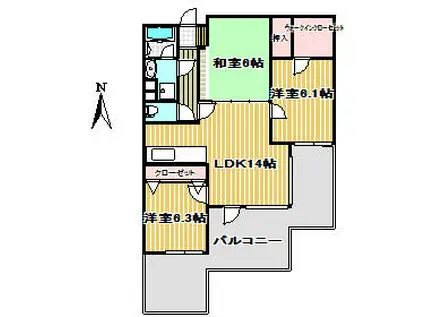 マイソン蔵(3LDK/3階)の間取り写真