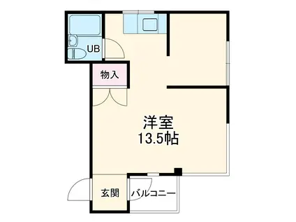 パルメイトビル(ワンルーム/5階)の間取り写真