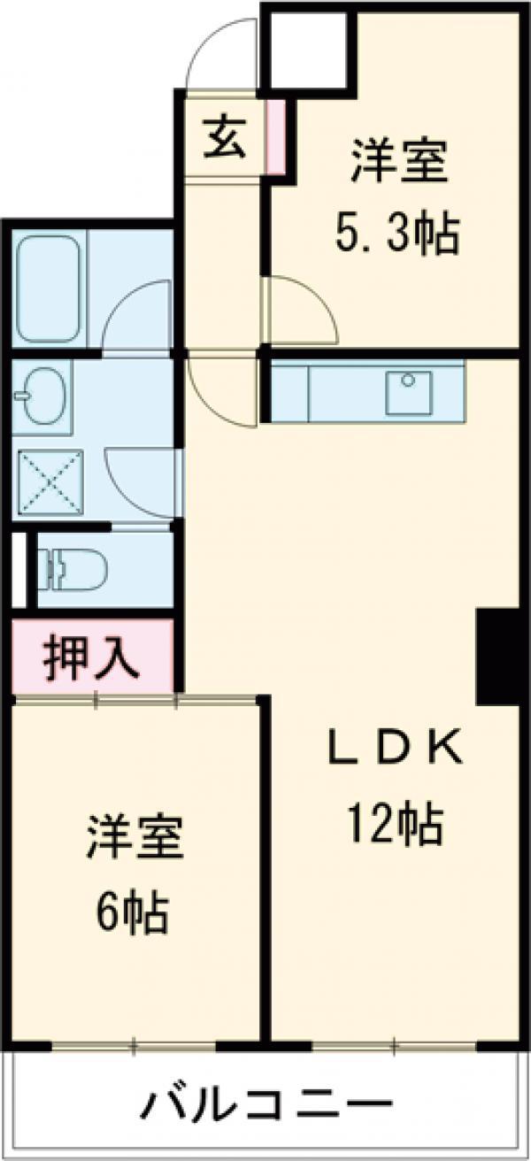 ヴィラパーシモン(3LDK/3階)の間取り写真