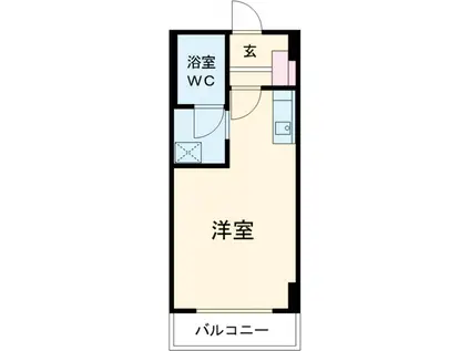 うなばらマンション2(ワンルーム/5階)の間取り写真