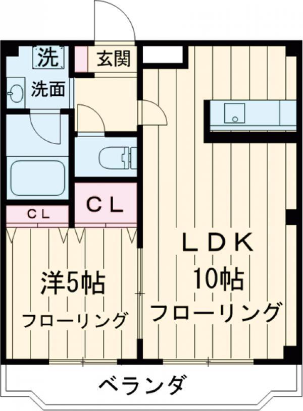 アルザスフィールド(1LDK/3階)の間取り写真