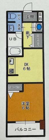 グランドパレスNS-10(1DK/11階)の間取り写真