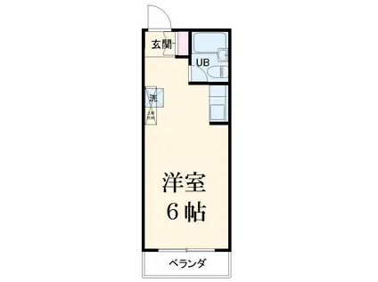 アメニティ21(ワンルーム/1階)の間取り写真