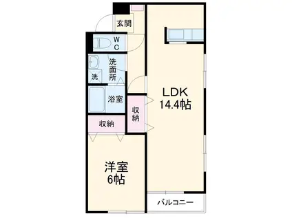 メゾンM(1LDK/1階)の間取り写真