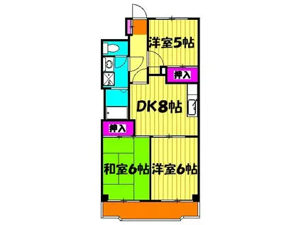 コスモ21(3DK/3階)の間取り写真