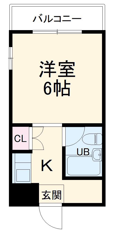 YSコーポ92(ワンルーム/2階)の間取り写真