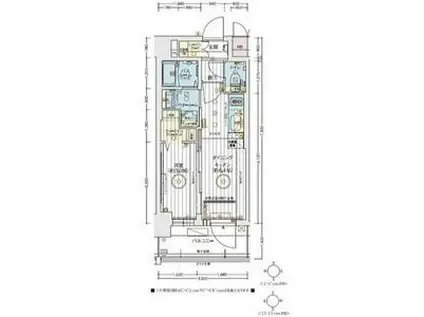 エステムコート名古屋サウスネクスト(1DK/4階)の間取り写真