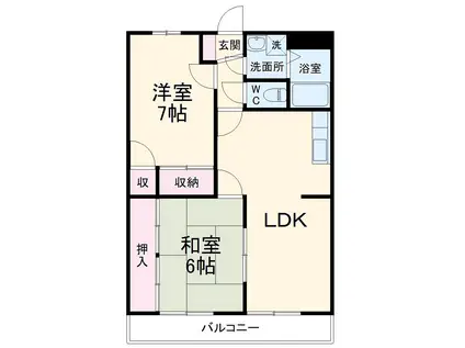 アベニールB(3DK/1階)の間取り写真