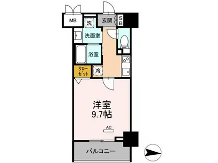 CASA99(1K/1階)の間取り写真