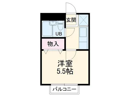 SQUARE甲府(ワンルーム/1階)の間取り写真