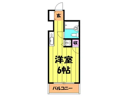 ウインベルソロ越谷第3(ワンルーム/1階)の間取り写真