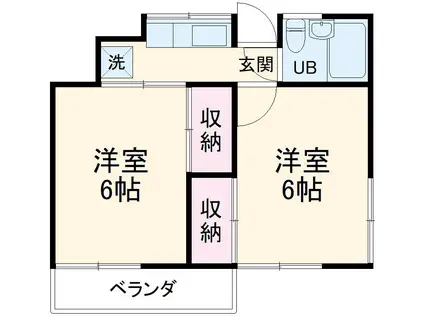 滝田荘(2K/2階)の間取り写真