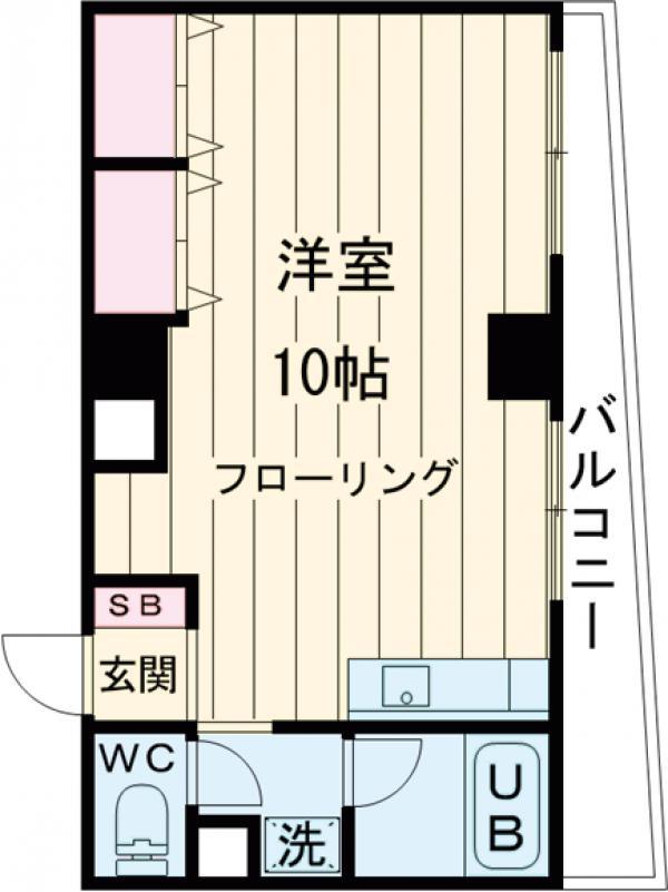 ツインビル(ワンルーム/3階)の間取り写真