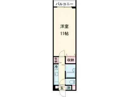 エスポワール蒲田第3レッツビル(1K/3階)の間取り写真