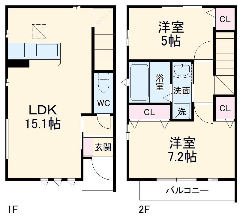 プライムハイム本山(2LDK)の間取り写真