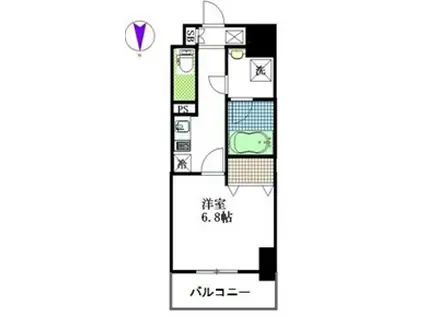 LA DOUCEUR千葉中央(1K/13階)の間取り写真