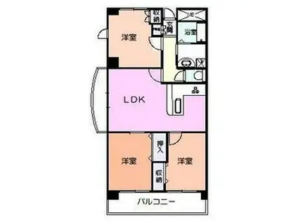 泰山ハイツ(3LDK/2階)の間取り写真