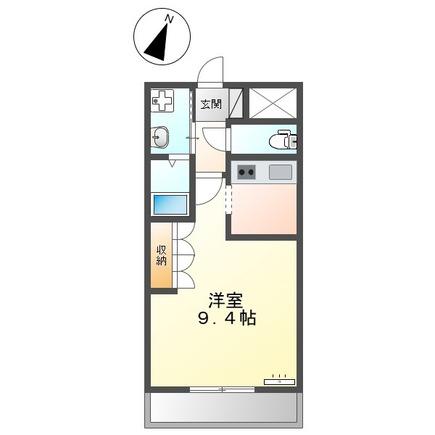エルシオンⅢ(1K/1階)の間取り写真