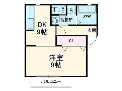 INAGAKI(1DK/1階)の間取り写真