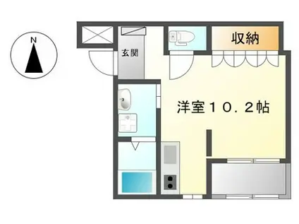 サブリナ21(ワンルーム/2階)の間取り写真