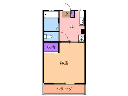 ファミーユ(1K/1階)の間取り写真