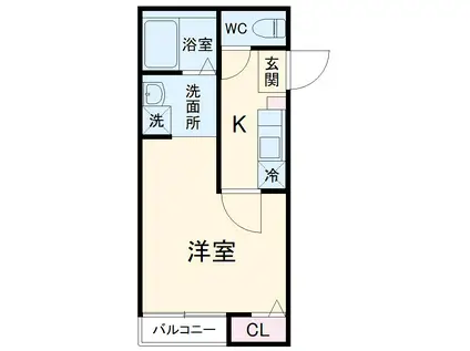 FREESIA COURT(1K/1階)の間取り写真