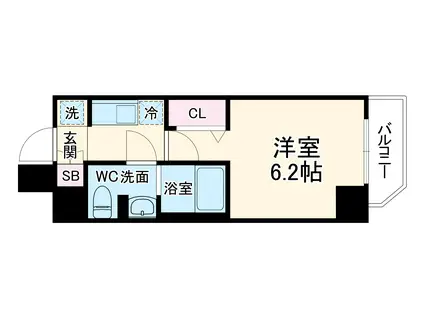 S-RESIDENCE横浜大通公園(1K/11階)の間取り写真