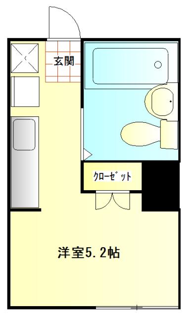 ひのきビル(ワンルーム/2階)の間取り写真