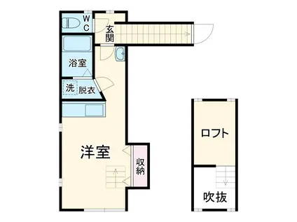 ボナールⅡ(1SDK/2階)の間取り写真