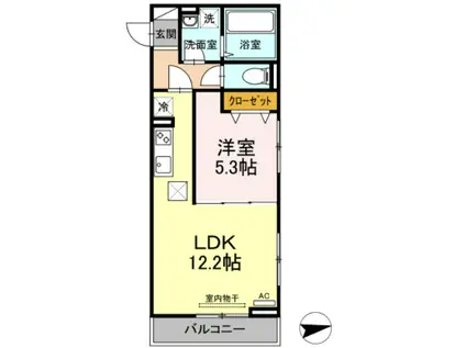 セジュール西台3(1LDK/1階)の間取り写真