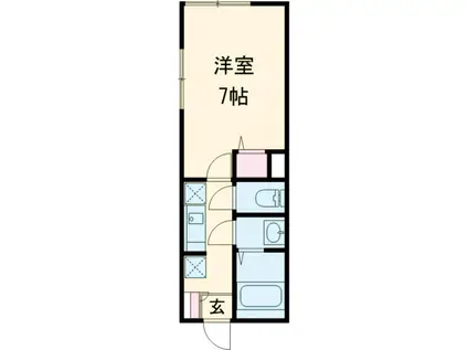 アースお花茶屋(1K/1階)の間取り写真