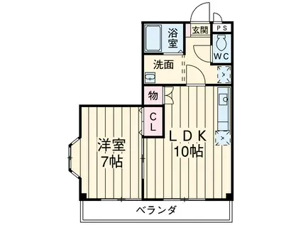 カサージュプラスワン(1LDK/1階)の間取り写真